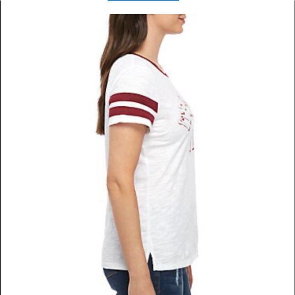 Crown & Ivy Short Sleeve Graphic Football Tee - Picture 3 of 8